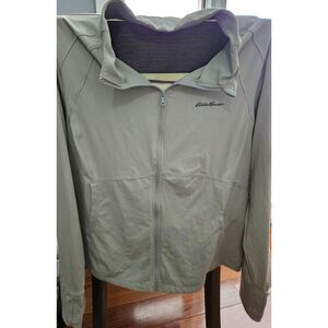 Eddie Bauer Size XXXL (20) Sage Light Jacket/Zipper Active Shirt Thumbholes
